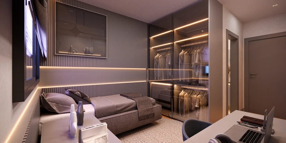 Planta 180m² - Quarto Masculino