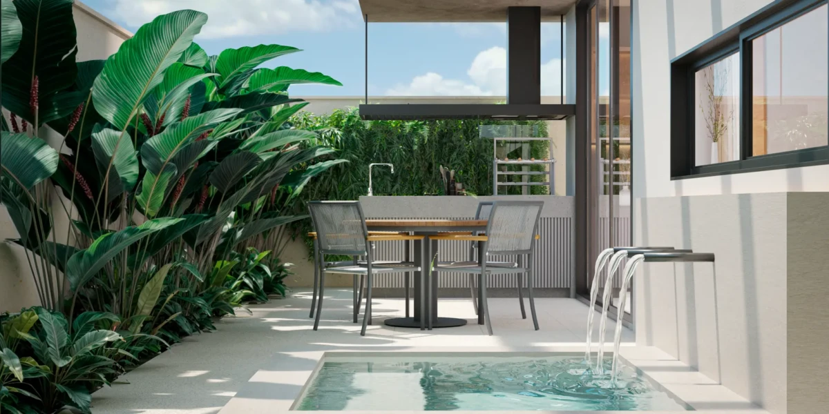 Planta 200m² - Área Externa