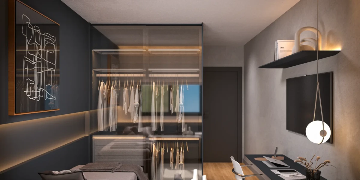 Planta 200m² - Suíte Masculina